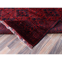 Load image into Gallery viewer, 9&#39;10&quot;x13&#39;2&quot; Chili Red, Afghan Khamyab With Geometric Design, Soft And Shiny Wool, Hand Knotted, Vegetable Dyes, Oriental Rug FWR4608