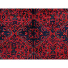 Load image into Gallery viewer, 9&#39;10&quot;x13&#39;2&quot; Chili Red, Afghan Khamyab With Geometric Design, Soft And Shiny Wool, Hand Knotted, Vegetable Dyes, Oriental Rug FWR4608