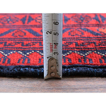Load image into Gallery viewer, 9&#39;10&quot;x13&#39;2&quot; Chili Red, Afghan Khamyab With Geometric Design, Soft And Shiny Wool, Hand Knotted, Vegetable Dyes, Oriental Rug FWR4608