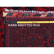 Load image into Gallery viewer, 9&#39;10&quot;x13&#39;2&quot; Chili Red, Afghan Khamyab With Geometric Design, Soft And Shiny Wool, Hand Knotted, Vegetable Dyes, Oriental Rug FWR4608