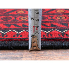 Load image into Gallery viewer, 9&#39;9&quot;x13&#39;10&quot; Carmine Red, Afghan Khamyab With Geometric Design, Soft And Velvety Wool, Hand Knotted, Natural Dyes, Oriental Rug FWR4632
