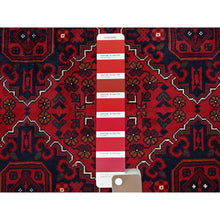 Load image into Gallery viewer, 9&#39;9&quot;x13&#39;1&quot; Scarlet Red, Afghan Khamyab With Geometric Design, Soft And Shiny Wool, Hand Knotted, Vegetable Dyes, Oriental Rug FWR4650