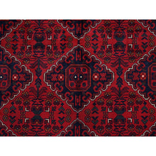 Load image into Gallery viewer, 9&#39;9&quot;x13&#39;1&quot; Scarlet Red, Afghan Khamyab With Geometric Design, Soft And Shiny Wool, Hand Knotted, Vegetable Dyes, Oriental Rug FWR4650