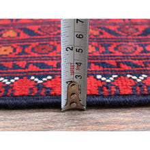 Load image into Gallery viewer, 9&#39;9&quot;x13&#39;1&quot; Scarlet Red, Afghan Khamyab With Geometric Design, Soft And Shiny Wool, Hand Knotted, Vegetable Dyes, Oriental Rug FWR4650