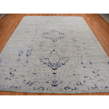 Load image into Gallery viewer, 11&#39;10&quot;x14&#39;9&quot; Marian Blue, Diminishing Cypress Tree With Medallion Design, Silk With Textured Wool, Hand Knotted, Oversized Oriental Rug FWR468006