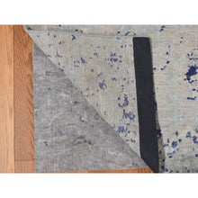 Load image into Gallery viewer, 11&#39;10&quot;x14&#39;9&quot; Marian Blue, Diminishing Cypress Tree with Medallion Design, Silk with Textured Wool, Hand Knotted, Oversized Oriental Rug FWR468006