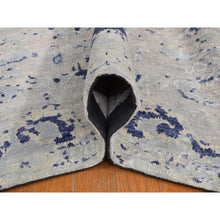 Load image into Gallery viewer, 11&#39;10&quot;x14&#39;9&quot; Marian Blue, Diminishing Cypress Tree with Medallion Design, Silk with Textured Wool, Hand Knotted, Oversized Oriental Rug FWR468006