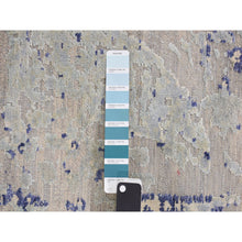 Load image into Gallery viewer, 11&#39;10&quot;x14&#39;9&quot; Marian Blue, Diminishing Cypress Tree with Medallion Design, Silk with Textured Wool, Hand Knotted, Oversized Oriental Rug FWR468006