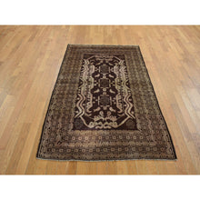 Load image into Gallery viewer, 4&#39;x6&#39;8&quot; Bole Brown, Afghan Baluch with Small Bird Figurines, 100% Wool, Hand Knotted, Earthtone Colors, Oriental Rug FWR468018
