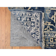 Load image into Gallery viewer, 11&#39;8&quot;x14&#39;8&quot; Air Force Blue, Broken And Erased Persian Heriz Design, Wool And Silk, Hand Knotted, Oversized Oriental Rug FWR468036