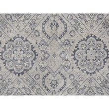 Load image into Gallery viewer, 11&#39;10&quot;x14&#39;9&quot; Light Gray, Tone On Tone Geometric Jewellery Design, Pure Wool, Hand Knotted, Oversized Oriental Rug FWR468042