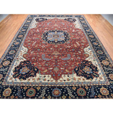 Load image into Gallery viewer, 12&#39;x17&#39;8&quot; Barn Red, Hand Knotted, Antiqued Heriz Re-creation, Pure Wool, Oversized Oriental Rug FWR468054