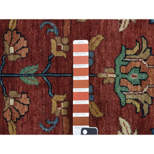 Load image into Gallery viewer, 12&#39;x17&#39;8&quot; Barn Red, Hand Knotted, Antiqued Heriz Re-creation, Pure Wool, Oversized Oriental Rug FWR468054