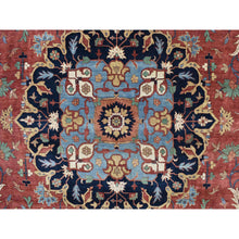 Load image into Gallery viewer, 12&#39;x17&#39;8&quot; Barn Red, Hand Knotted, Antiqued Heriz Re-creation, Pure Wool, Oversized Oriental Rug FWR468054