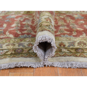 11'5"x14'9" Ivory, Velvet Feel Tabriz New Zealand Wool, 300 Kpsi, Densely Woven, Hand Knotted, Oversized Oriental Rug FWR468066
