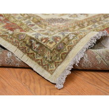 Load image into Gallery viewer, 11&#39;5&quot;x14&#39;9&quot; Ivory, Velvet Feel Tabriz New Zealand Wool, 300 Kpsi, Densely Woven, Hand Knotted, Oversized Oriental Rug FWR468066