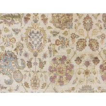 Load image into Gallery viewer, 11&#39;5&quot;x14&#39;9&quot; Ivory, Velvet Feel Tabriz New Zealand Wool, 300 Kpsi, Densely Woven, Hand Knotted, Oversized Oriental Rug FWR468066