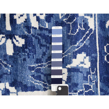 Load image into Gallery viewer, 12&#39;2&quot;x18&#39;3&quot; Admiral Blue, Hand Knotted, Tabriz With All Over Leaf Design, Wool And Silk, Tone On Tone, Oriental, Oversized Rug FWR468084