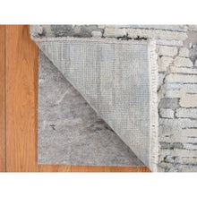 Load image into Gallery viewer, 2&#39;x2&#39;1&quot; Chetwode Green, Pastel Collection, Luxurious Plush, Pure Silk with Textured Wool, Hand Knotted, Sample Oriental Rug FWR468138
