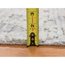Load image into Gallery viewer, 2&#39;x2&#39;1&quot; Chetwode Green, Pastel Collection, Luxurious Plush, Pure Silk with Textured Wool, Hand Knotted, Sample Oriental Rug FWR468138