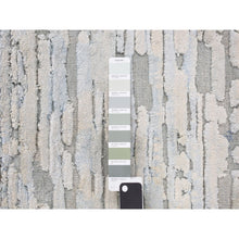 Load image into Gallery viewer, 2&#39;x2&#39; Chetwode Green, Pastel Collection, Luxurious Plush, Pure Silk with Textured Wool, Hand Knotted, Sample Square Oriental Rug FWR468150