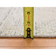 Load image into Gallery viewer, 2&#39;x2&#39;3&quot; Parchment White, Pure Silk, Broken And Erased Design, Tone On Tone, Hand Knotted, Sample Oriental Rug FWR468162