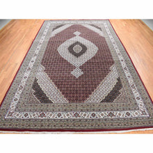 Load image into Gallery viewer, 10&#39;x16&#39; Barn Red, Tabriz Mahi With Large Medallion, 100% Wool, Hand Knotted, Special Wide And Long Size Oriental Rug FWR468192
