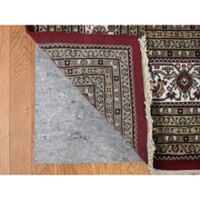 Load image into Gallery viewer, 10&#39;x16&#39; Barn Red, Tabriz Mahi With Large Medallion, 100% Wool, Hand Knotted, Special Wide And Long Size Oriental Rug FWR468192