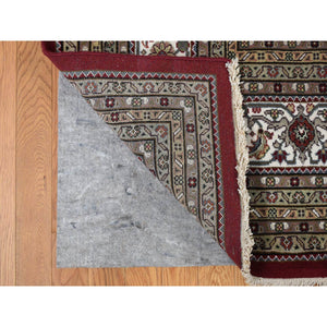 10'x16' Barn Red, Tabriz Mahi With Large Medallion, 100% Wool, Hand Knotted, Special Wide And Long Size Oriental Rug FWR468192
