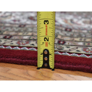 10'x16' Barn Red, Tabriz Mahi With Large Medallion, 100% Wool, Hand Knotted, Special Wide And Long Size Oriental Rug FWR468192
