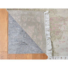 Load image into Gallery viewer, 12&#39;x15&#39;4&quot; Pink Gray, Broken and Erased Persian Inspired Design, Wool and Silk with Touch of Pink, Hand Knotted, Oversize Oriental Rug FWR468222