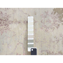 Load image into Gallery viewer, 12&#39;x15&#39;4&quot; Pink Gray, Broken and Erased Persian Inspired Design, Wool and Silk with Touch of Pink, Hand Knotted, Oversize Oriental Rug FWR468222