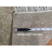 Load image into Gallery viewer, 12&#39;x15&#39;4&quot; Pink Gray, Broken and Erased Persian Inspired Design, Wool and Silk with Touch of Pink, Hand Knotted, Oversize Oriental Rug FWR468222