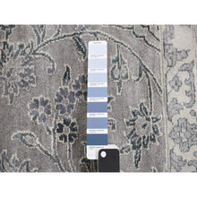Load image into Gallery viewer, 12&#39;x18&#39; Cloud Gray, Broken and Erased Persian Design, Wool with Pure Silk, Hand Knotted, Oversized Oriental Rug FWR468228