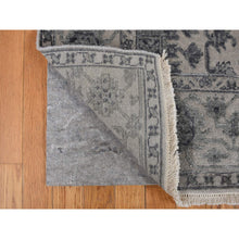 Load image into Gallery viewer, 6&#39;x9&#39;2&quot; Stone Gray, Heriz Design, Wool and Silk, Hi-lo Pile, Hand Knotted, Oriental Rug FWR468294