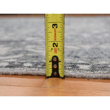 Load image into Gallery viewer, 6&#39;x9&#39;2&quot; Stone Gray, Heriz Design, Wool And Silk, Hi-lo Pile, Hand Knotted, Oriental Rug FWR468294