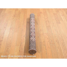 Load image into Gallery viewer, 3&#39;5&quot;x4&#39;10&quot; Almond Brown, Mori Bokara with Jaldar Geometric Design, 100% Wool, Hand Knotted, Oriental Rug FWR468318