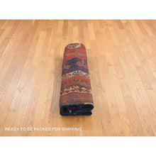 Load image into Gallery viewer, 6&#39;10&quot;x9&#39;3&quot; Scarlet Red, Antique Caucasian Swan Kazak, Vegetable Dyes, Good Condition, No Repairs, Clean, Rare Large Size, 100% Wool, Hand Knotted Oriental Rug FWR468336