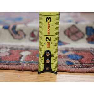 11'3"x15'3" Vermilion Red, Antique Persian Serapi Heriz, 100% Wool, Hand Knotted, Even Wear, Clean, Sides and Ends Secured, Oversized Oriental Rug FWR468342