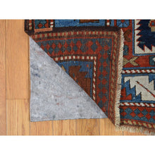 Load image into Gallery viewer, 6&#39;2&quot;x9&#39;9&quot; Braves Navy Blue, Antique Caucasian Kazak, 100% Wool, Hand Knotted, Good Condition, Signed And Dated 1929, Clean, Sides And Ends Professionally Secured, Large Runner Oriental Rug FWR468360