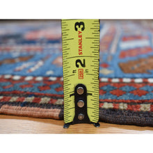 Load image into Gallery viewer, 6&#39;2&quot;x9&#39;9&quot; Braves Navy Blue, Antique Caucasian Kazak, 100% Wool, Hand Knotted, Good Condition, Signed And Dated 1929, Clean, Sides And Ends Professionally Secured, Large Runner Oriental Rug FWR468360