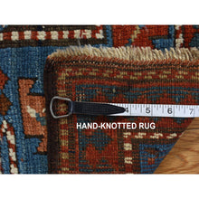 Load image into Gallery viewer, 6&#39;2&quot;x9&#39;9&quot; Braves Navy Blue, Antique Caucasian Kazak, 100% Wool, Hand Knotted, Good Condition, Signed And Dated 1929, Clean, Sides And Ends Professionally Secured, Large Runner Oriental Rug FWR468360