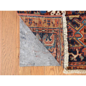 8'6"x12' Fire Brick Red, Antique Persian Heriz, Good Condition, Hand Knotted, 100% Wool, Clean, Sides And Ends Professionally Secured, Oriental Rug FWR468426