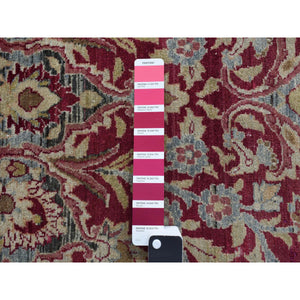 8'9"x12'6" Alabama Crimson Red, Antique Persian Khorasan, Hand Knotted, Pure Wool, Mint Condition, Full Pile and Soft, Cleaned with Sides and Ends Professionally Secured, Oriental Rug FWR468498