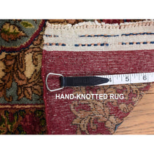 Load image into Gallery viewer, 11&#39;8&quot;x13&#39;2&quot; Alabama Crimson Red, Antique Persian Kerman, Open Field Medallion Design, 300 Kpsi, Hand Knotted, Pure Wool, Full Pile, Mint Condition, Clean, Squarish Size, Oriental Rug FWR468504