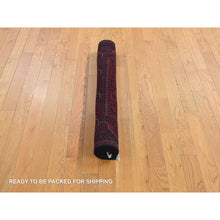 Load image into Gallery viewer, 3&#39;4&quot;x4&#39;8&quot; Chocolate Cosmos Red, Afghan Khamyab, 100% Wool, Hand Knotted, Oriental Rug FWR468546