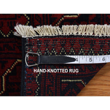 Load image into Gallery viewer, 3&#39;4&quot;x4&#39;8&quot; Chocolate Cosmos Red, Afghan Khamyab, 100% Wool, Hand Knotted, Oriental Rug FWR468546