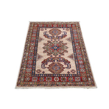 Load image into Gallery viewer, 2&#39;9&quot;x4&#39;1&quot; Almond Brown, Afghan Super Kazak, Hand Knotted, 100% Wool, Oriental Rug FWR468552