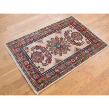 Load image into Gallery viewer, 2&#39;9&quot;x4&#39;1&quot; Almond Brown, Afghan Super Kazak, Hand Knotted, 100% Wool, Oriental Rug FWR468552