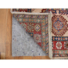 Load image into Gallery viewer, 2&#39;9&quot;x4&#39;1&quot; Almond Brown, Afghan Super Kazak, Hand Knotted, 100% Wool, Oriental Rug FWR468552